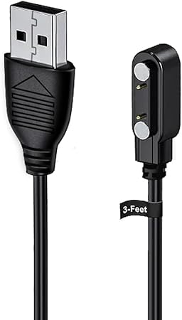 Smart Watch Charger for BezosMax, 3.3-Feet Replacement Magnetic Watch USB Charging Cable Cord for K61/SW06 K63/SW03