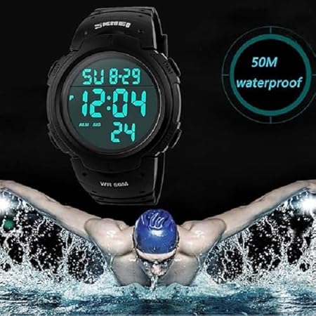 Mens Lumious Military Waterproof Watch Alarm Stopwatch Watch 1068