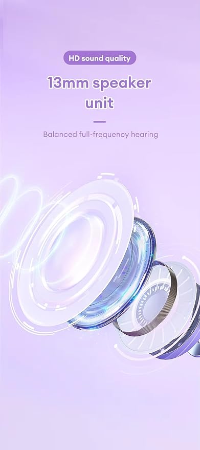BL22B - Wireless Hi-Fi Earbuds With Cartoon Themed Charging Case - Pink