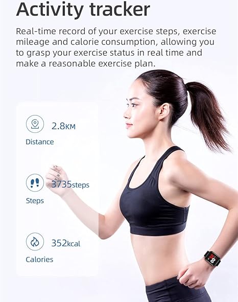 HCHLQL Smart Watch for Android iOS Phones Compatible with iPhone Samsung, Touchscreen Fitness Tracker Smartwatch with Call/SMS/Heart Rate/meter for Men Women (Black)