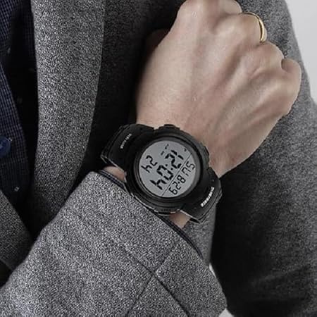 Mens Lumious Military Waterproof Watch Alarm Stopwatch Watch 1068