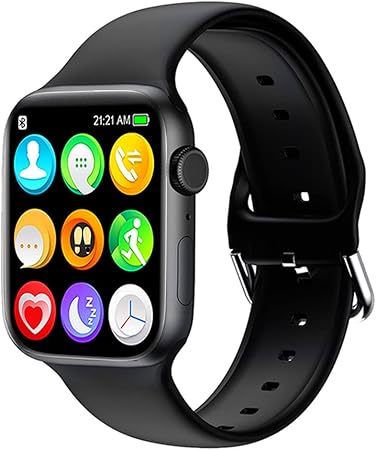 HCHLQL Smart Watch for Android iOS Phones Compatible with iPhone Samsung, Touchscreen Fitness Tracker Smartwatch with Call/SMS/Heart Rate/meter for Men Women (Black)