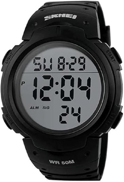 Mens Lumious Military Waterproof Watch Alarm Stopwatch Watch 1068