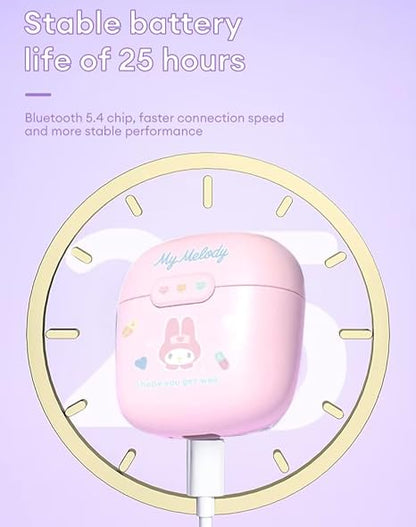BL22B - Wireless Hi-Fi Earbuds With Cartoon Themed Charging Case - Pink