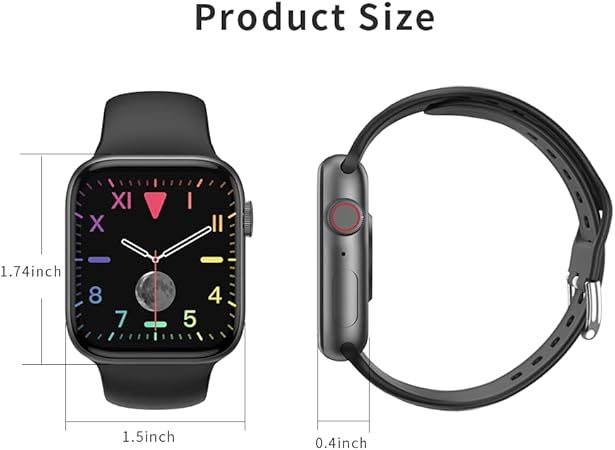 HCHLQL Smart Watch for Android iOS Phones Compatible with iPhone Samsung, Touchscreen Fitness Tracker Smartwatch with Call/SMS/Heart Rate/meter for Men Women (Black)