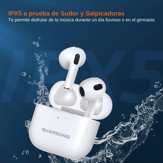 Riversong Airfly L3 Wireless Earbuds, White